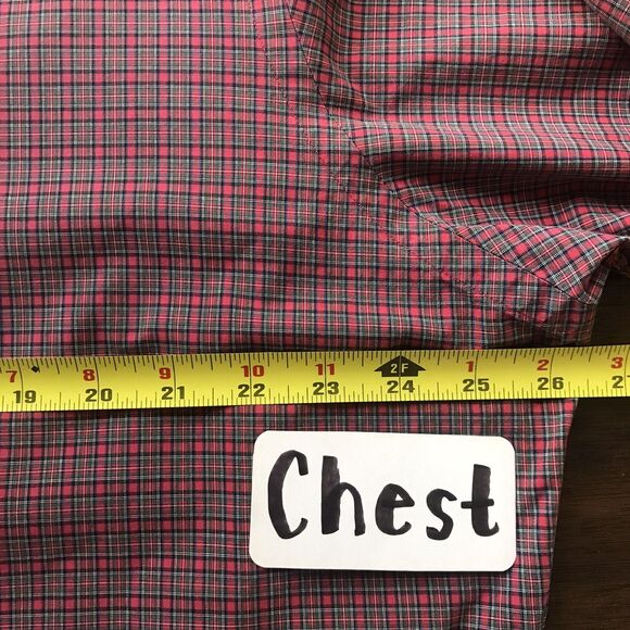 Ralph Lauren Custom Red Cotton Plaid Holiday Long Sleeve Collared Shirt 17 1/2 - Picture 6 of 9